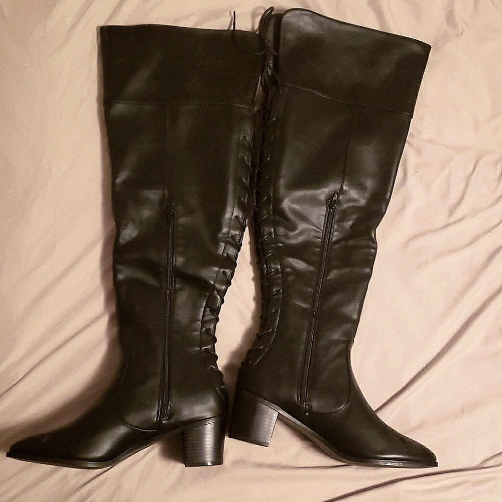 A women's high over the knee boots